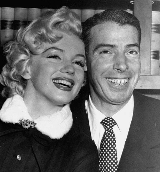 Marilyn Monroe and Joe DiMaggio at the start of their ninemonth marriage in